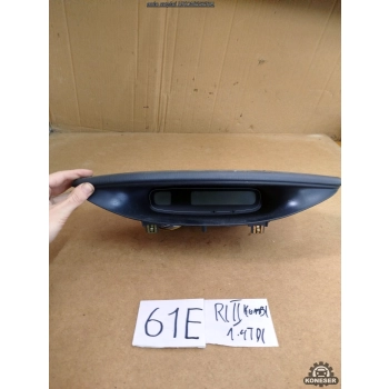 WYŚWIETLACZ RADIA ZEGAREK EKRAN Z DASZKIEM RENAULT LAGUNA II 8200002604A