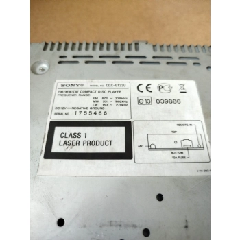 RADIO ODTWARZACZ CD SONY CDX-GT33U