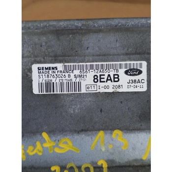 KOMPUTER STEROWNIK SILNIKA FORD FIESTA MK6 1.3 07R. 6S61-12A650-TB