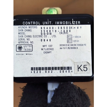 MODUŁ STEROWNIK IMMOBILIZERA HYUNDAI XG 350 95400-38500