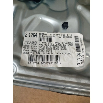 PODNOŚNIK SZYBY PŁYTA PRAWY PRZÓD FIAT CROMA II 00517461290
