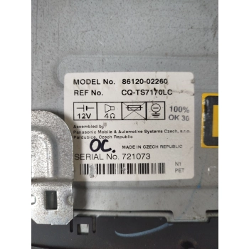 RADIO ODTWARZACZ CD FABRYCZNE TOYOTA COROLLA E12 02R. 86120-02260