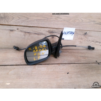 SEAT IBIZA 2 II 6K1 E9024029 KOMPLETNE LUSTERKO ZEWNĘTRZNE MANUALNE LEWE