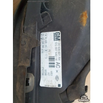LAMPA PRZEDNIA PRAWA REFLEKTOR PRAWY OPEL ASTRA II G 24439601RH